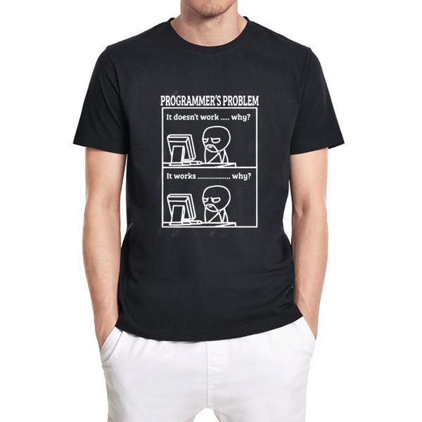 men's t-shirts programmer work problem tshirt casual summer t-shirt funny cotton streetwear, White;black
men's t-shirts programmer work problem tshirt casual summer t-shirt funny cotton streetwear, White;black