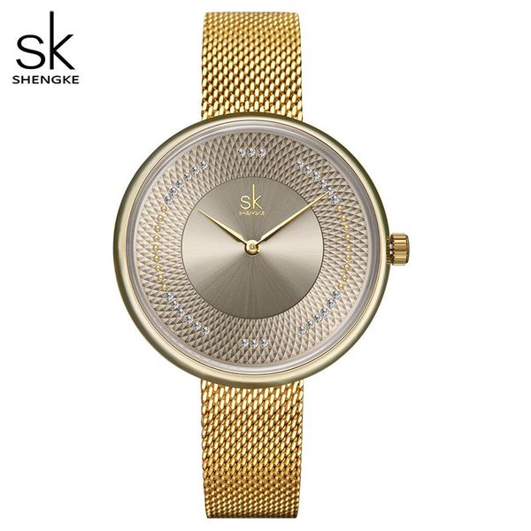 wristwatches luxury gold watch minimalism women quartz wristwatch waterproof stainless steel shengke brand fashion casual business watches, Slivery;brown
wristwatches luxury gold watch minimalism women quartz wristwatch waterproof stainless steel shengke brand fashion casual business watches, Slivery;brown