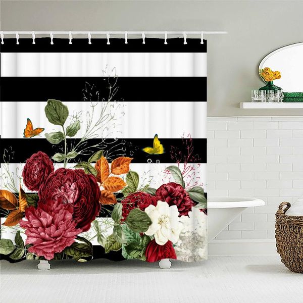 shower curtains 3d bathroom black white stripes flower butterfly printing curtain home decoration waterproof fabric bath screen
shower curtains 3d bathroom black white stripes flower butterfly printing curtain home decoration waterproof fabric bath screen
