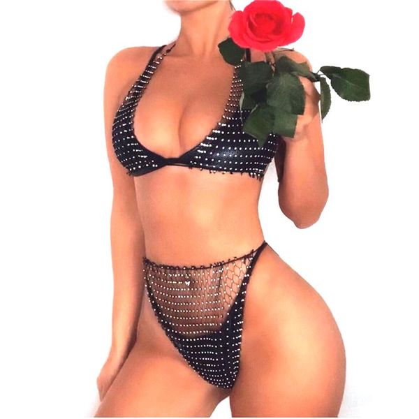 women's swimwear 2 pieces bikini set lingerie hollow out brassiere+ panties for women summer swimming cover-up beachwear, White;black 
women's swimwear 2 pieces bikini set lingerie hollow out brassiere+ panties for women summer swimming cover-up beachwear, White;black