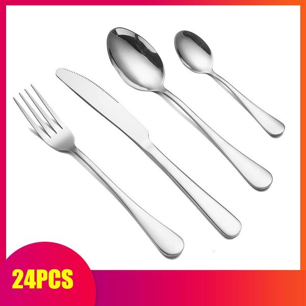 spklifey steel cutlery set 24 pcs stainless portable fork spoon knife golden silverware dinnerware sets
spklifey steel cutlery set 24 pcs stainless portable fork spoon knife golden silverware dinnerware sets