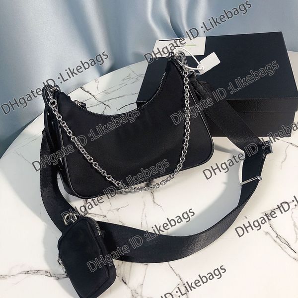 shoulder bags with box 3pcs/set composite handbags luxury waterproof canvas nylon vintage crossbody hobo bag multi woman chest chain tote wa 
shoulder bags with box 3pcs/set composite handbags luxury waterproof canvas nylon vintage crossbody hobo bag multi woman chest chain tote wa