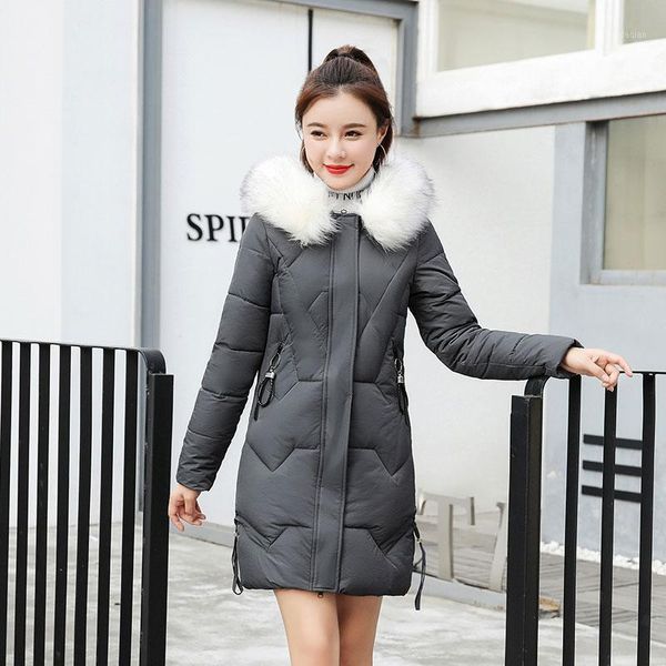 women's down & parkas hooded fur collar oversize winter coat long thick warm women cotton-padded jacket wadded big pocket, Black 
women's down & parkas hooded fur collar oversize winter coat long thick warm women cotton-padded jacket wadded big pocket, Black