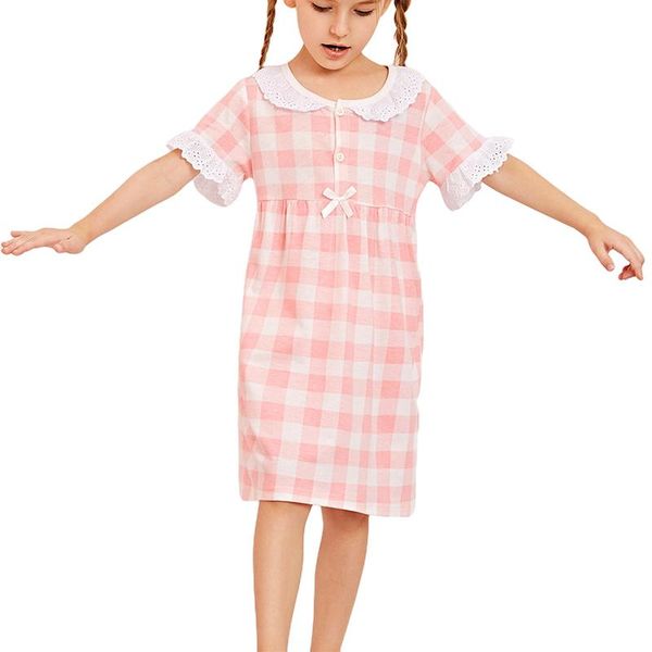 baby girls plaid casual sleep dress kids short sleeve turn-down collar cute pajamas children night girl's dresses, Red;yellow
baby girls plaid casual sleep dress kids short sleeve turn-down collar cute pajamas children night girl's dresses, Red;yellow