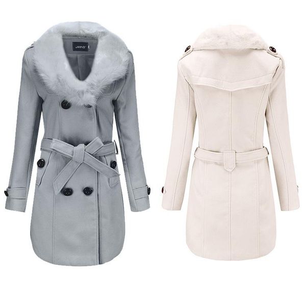 women's trench coats long cloth coat whom 2021 heavy hair collar double-sided woolen female, Tan;black
women's trench coats long cloth coat whom 2021 heavy hair collar double-sided woolen female, Tan;black