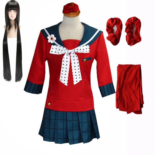 theme costume danganronpa v3 killing harmony maki harukawa cosplay costume japanese game school uniform sailor dress and wig, Black;red
theme costume danganronpa v3 killing harmony maki harukawa cosplay costume japanese game school uniform sailor dress and wig, Black;red