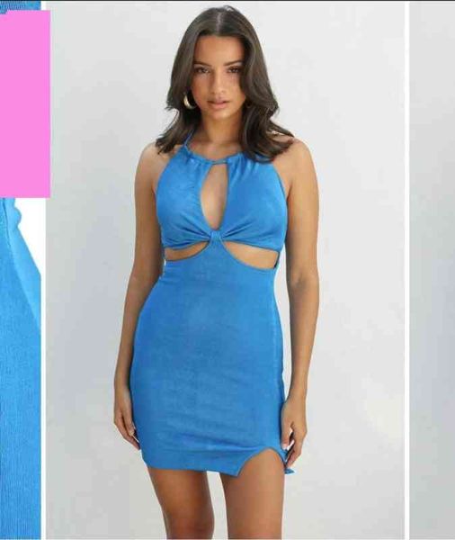 summer halter hollow out backless women mini dress party sleeveless lace up bodycon knitted dresses casual clubwear, Black;gray
summer halter hollow out backless women mini dress party sleeveless lace up bodycon knitted dresses casual clubwear, Black;gray