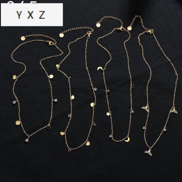 chains necklace 4 styles jewellery fish tail start moom heart pendant halloween light stones party gift for girls women choker, Silver
chains necklace 4 styles jewellery fish tail start moom heart pendant halloween light stones party gift for girls women choker, Silver