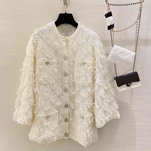 brand designers white cardigan mujer loose casual o-neck tassel knitted sweater women korean fashion autumn winter clothes 211117
brand designers white cardigan mujer loose casual o-neck tassel knitted sweater women korean fashion autumn winter clothes 211117
