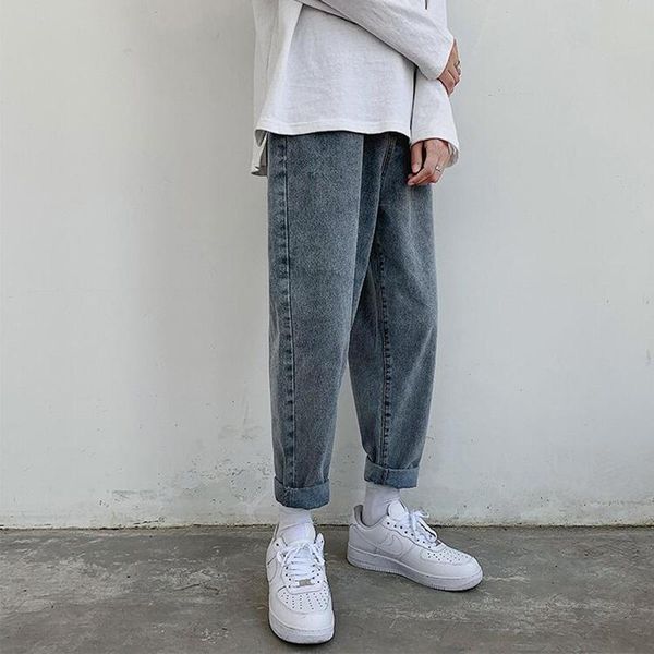 men's jeans light color retro denim pants korean summer youth straight loose wide leg casual, Blue
men's jeans light color retro denim pants korean summer youth straight loose wide leg casual, Blue