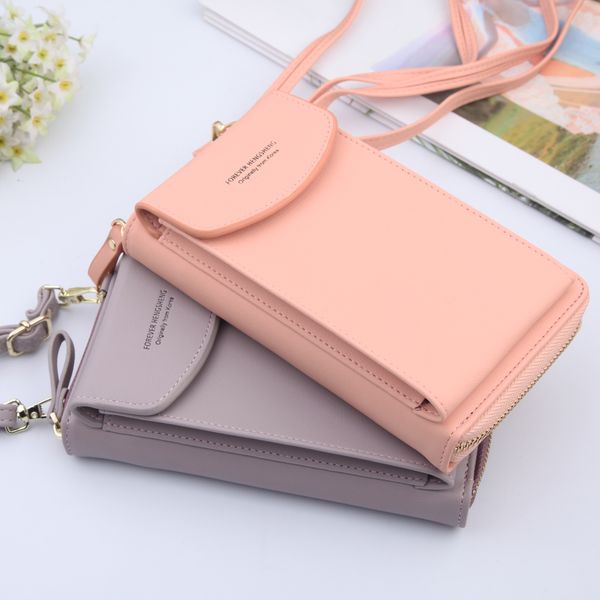 women duffel bags mobile phone big card purse clutch wallets messenger shoulder for women 2021