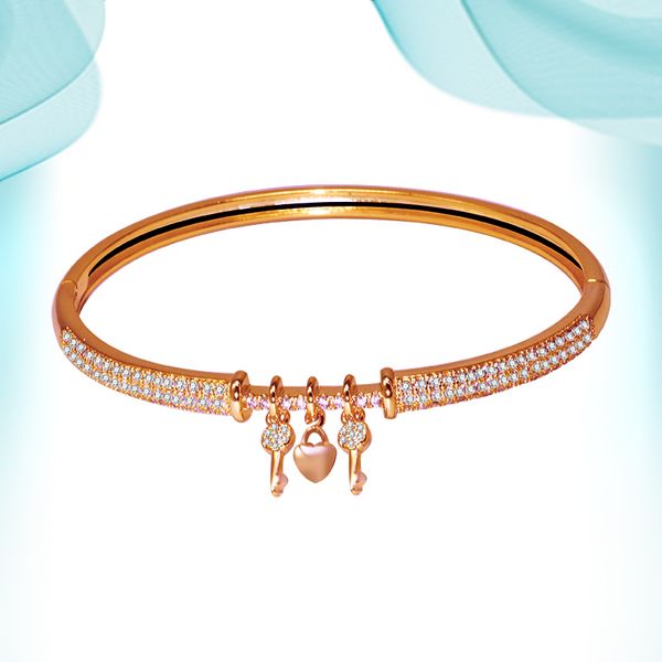 women fashion bangle key with heart full stone bangles friendship simple punk wedding birthday designer engaged bride jewelry luxury couple, Black
women fashion bangle key with heart full stone bangles friendship simple punk wedding birthday designer engaged bride jewelry luxury couple, Black