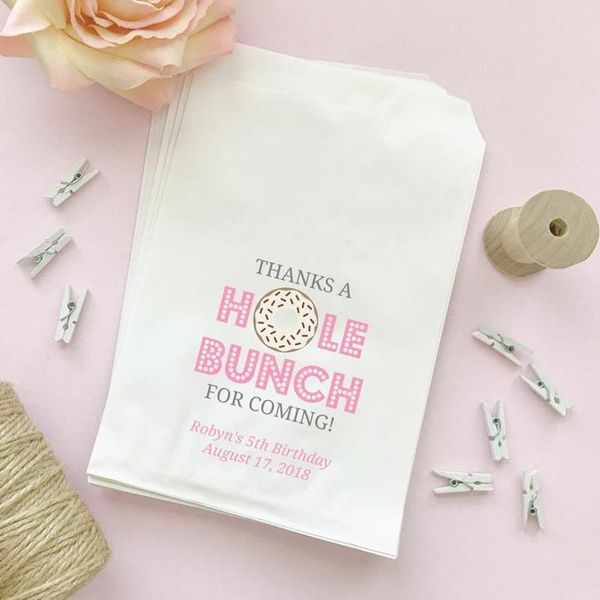 gift wrap custom thanks a hole bunch bag - donut birthday party baby shower favor bags
gift wrap custom thanks a hole bunch bag - donut birthday party baby shower favor bags