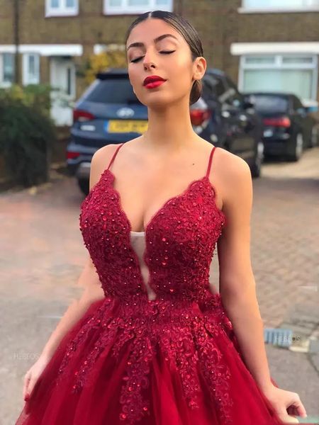 red prom dresses 2021 women party night long vestidos de gala lace appliques flowers evening gowns a-line sequins, Black
red prom dresses 2021 women party night long vestidos de gala lace appliques flowers evening gowns a-line sequins, Black