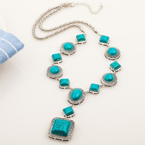 pendant necklaces fysl silver plated geometric shape green turquoises stone link chain necklace for christmas gift jewelry
pendant necklaces fysl silver plated geometric shape green turquoises stone link chain necklace for christmas gift jewelry