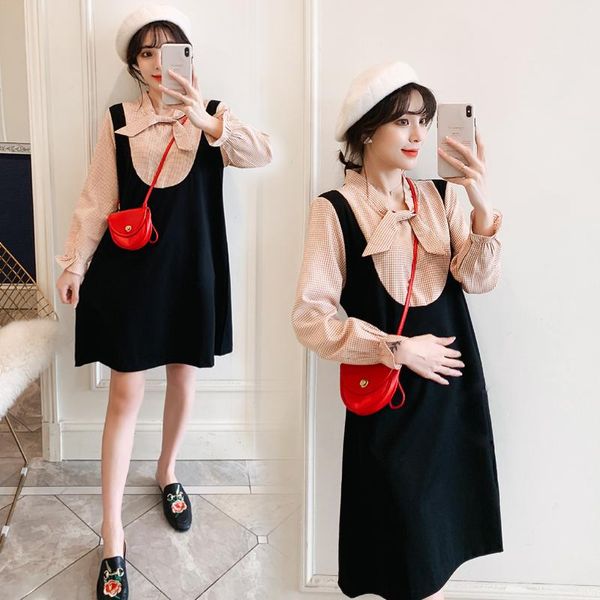 maternity dresses 9511# clothes spring autumn cotton long sleeve false two-piece dress for pregnant women pregnancy, White
maternity dresses 9511# clothes spring autumn cotton long sleeve false two-piece dress for pregnant women pregnancy, White