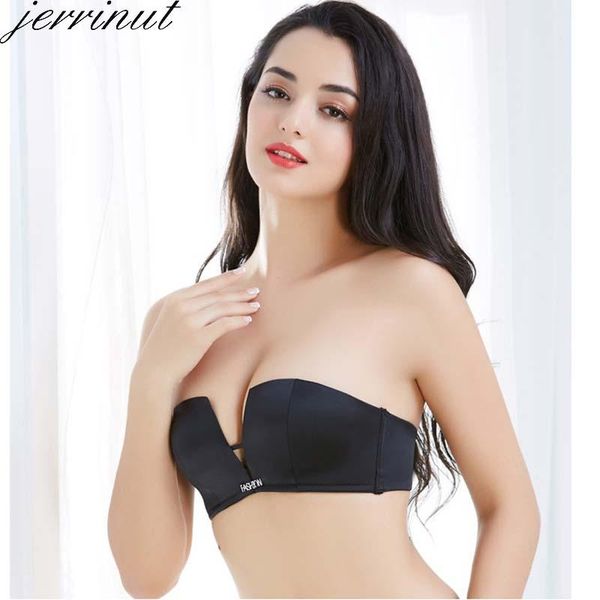 bras strapless bra invisible push up seamless underwear for women wedding brassiere wire female 1/2 cup, Red;black
bras strapless bra invisible push up seamless underwear for women wedding brassiere wire female 1/2 cup, Red;black
