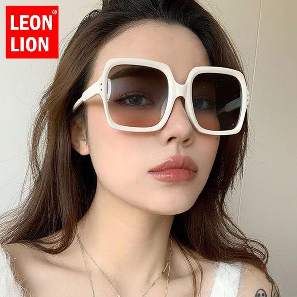 leonlion oversized sunglasses women square sun glasses for vintage eyewear brand designer luxury okulary, White;black
leonlion oversized sunglasses women square sun glasses for vintage eyewear brand designer luxury okulary, White;black