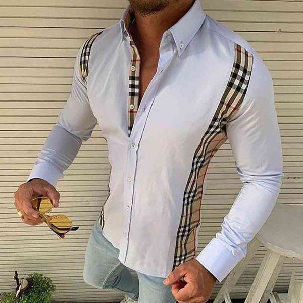 2021 speed maitong summer fit fashion lapel print men's plaid shirt, White;black
2021 speed maitong summer fit fashion lapel print men's plaid shirt, White;black