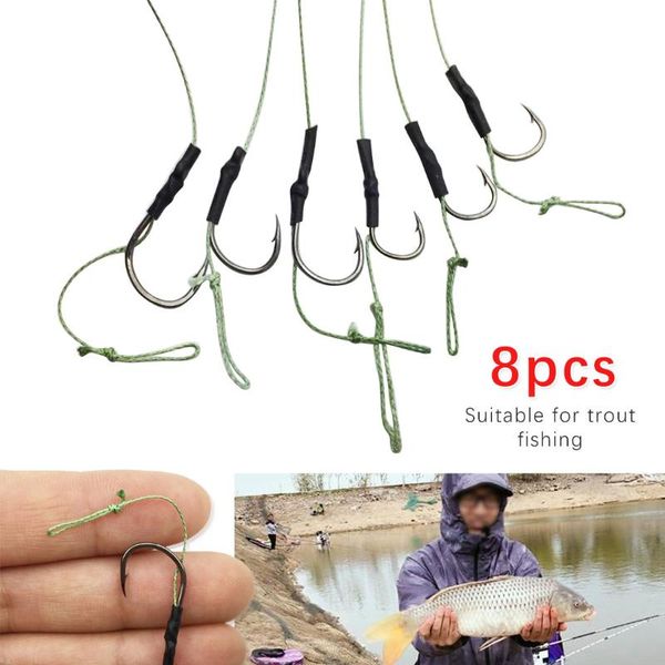 8pcs/4pack carp fishing hook link rig tied hooks size barbed tackle 7/8/9/10/11/12#
8pcs/4pack carp fishing hook link rig tied hooks size barbed tackle 7/8/9/10/11/12#