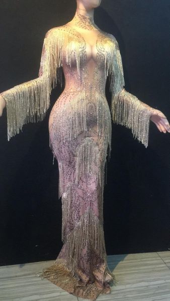 casual dresses 2021 women fashion shining gold rhinestones fringes dress stage wear big stretch singer evening tassel long, Black;gray
casual dresses 2021 women fashion shining gold rhinestones fringes dress stage wear big stretch singer evening tassel long, Black;gray