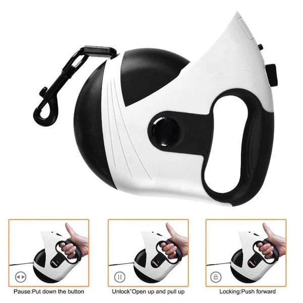 dog collars & leashes retractable leash 16 feet heavy duty walking one-handed brake, pause, lock, build-in led pl052
dog collars & leashes retractable leash 16 feet heavy duty walking one-handed brake, pause, lock, build-in led pl052