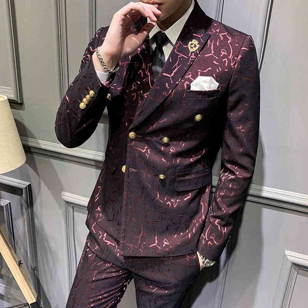 men's suits & blazers (pants + jackets) branded suit for men double breasted men's slim three-piece garments 3mh4, White;black
men's suits & blazers (pants + jackets) branded suit for men double breasted men's slim three-piece garments 3mh4, White;black