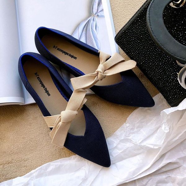 fly weaving bowknot pointy toe ballet shoes women cozy flats pregnant shoes breath mixed color shallow knitted ballerina zapatos, Black
fly weaving bowknot pointy toe ballet shoes women cozy flats pregnant shoes breath mixed color shallow knitted ballerina zapatos, Black