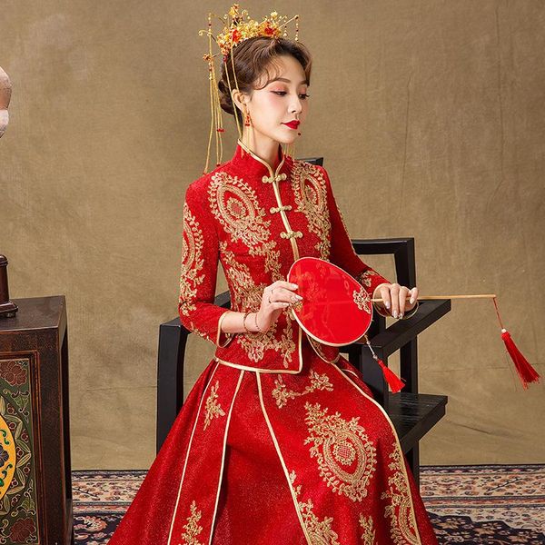 ethnic clothing red wedding dress traditional chinese bridal classic cheongsam female exquisite vintage button appliques trim qipao xs-3xl
ethnic clothing red wedding dress traditional chinese bridal classic cheongsam female exquisite vintage button appliques trim qipao xs-3xl