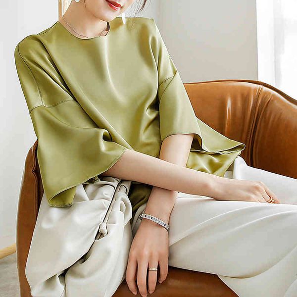 dress arrival will see work satin style o-neck fashion basic temperament elegant shirt, Black;gray
dress arrival will see work satin style o-neck fashion basic temperament elegant shirt, Black;gray