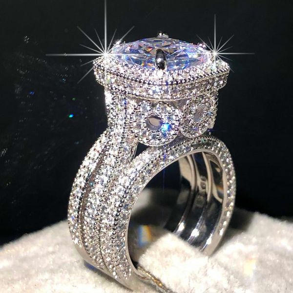 vintage 925 sterling silver wedding rings for women luxury simulated diamond engagement set 3 in bridal jewelry finger cluster, Golden;silver
vintage 925 sterling silver wedding rings for women luxury simulated diamond engagement set 3 in bridal jewelry finger cluster, Golden;silver