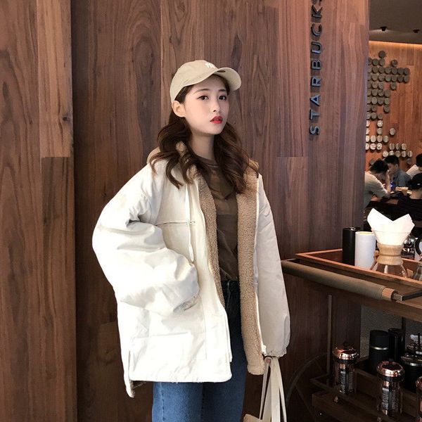 leather autumn and winter korean single lamb coat warm jacket with casual hood for women of great dimensions outerwear f1105 n66f, Black
leather autumn and winter korean single lamb coat warm jacket with casual hood for women of great dimensions outerwear f1105 n66f, Black
