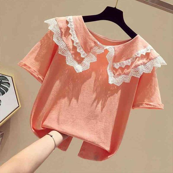 4 11 years toddlers girl summer solid t shirt kid child lace collar clothes shirts children for students, Blue
4 11 years toddlers girl summer solid t shirt kid child lace collar clothes shirts children for students, Blue