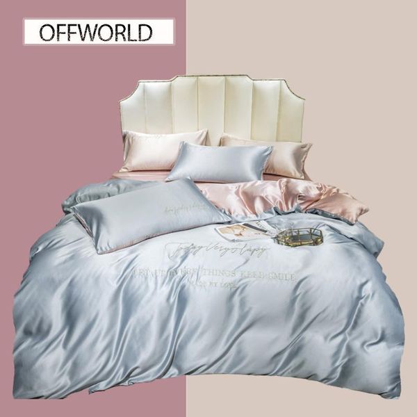 bedding sets offworld 3/4pcs luxury silk satin jacquard duvet cover set color double-sided washed bed linen staple cotton suits
bedding sets offworld 3/4pcs luxury silk satin jacquard duvet cover set color double-sided washed bed linen staple cotton suits