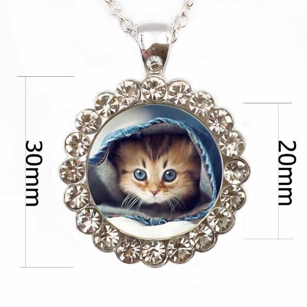 cute cat glass cabochon necklace personality animal round pendant silver color necklaces choker jewelry girl gift
cute cat glass cabochon necklace personality animal round pendant silver color necklaces choker jewelry girl gift