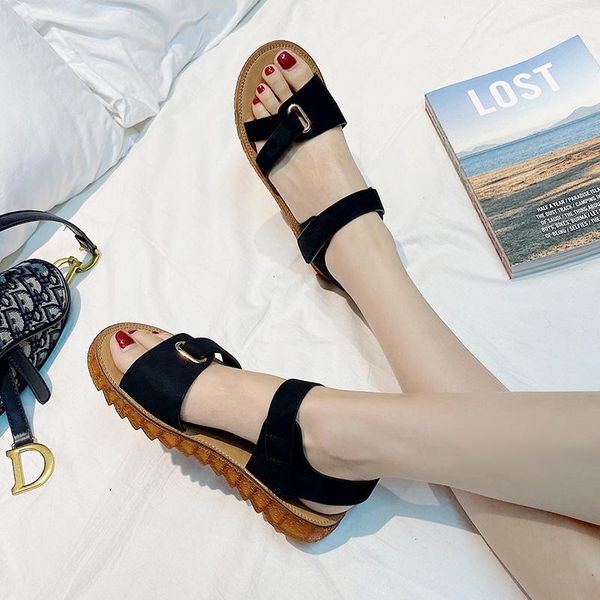 summer women's sandals hook loop flat shoes open toe classic ladies casual rome soft leather beach mujer zapatos size 35-40, Black
summer women's sandals hook loop flat shoes open toe classic ladies casual rome soft leather beach mujer zapatos size 35-40, Black