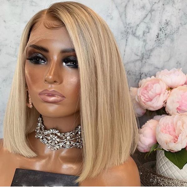 bob blonde silky straight ombre color full lace wigs side part blondes bobs 150density indian remy hair wigs, Black
bob blonde silky straight ombre color full lace wigs side part blondes bobs 150density indian remy hair wigs, Black