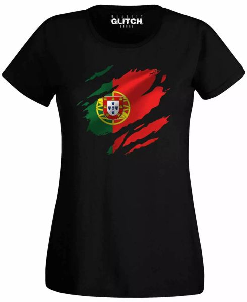torn portugal flag women's t-shirt porto portuguese country national football, White;black
torn portugal flag women's t-shirt porto portuguese country national football, White;black