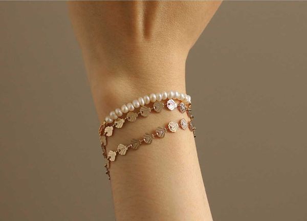 link, chain 2021 european and american women selling vacuum plated simple natural baroque pearl elegant high-fashion bracelet, Black
link, chain 2021 european and american women selling vacuum plated simple natural baroque pearl elegant high-fashion bracelet, Black
