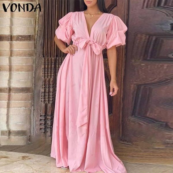 casual dresses women dress elegant evening party 2021 vonda summer sundress female deep v neck belted vestido robe femme, Black;gray
casual dresses women dress elegant evening party 2021 vonda summer sundress female deep v neck belted vestido robe femme, Black;gray
