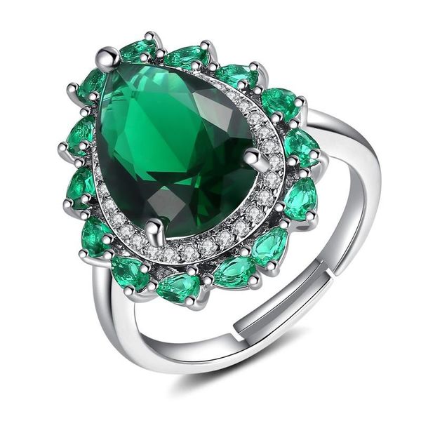 cluster rings big green waterdrop-shaped crystal zircon for women fashion elegant valentines day gift wedding engagement jewelry r79, Golden;silver
cluster rings big green waterdrop-shaped crystal zircon for women fashion elegant valentines day gift wedding engagement jewelry r79, Golden;silver