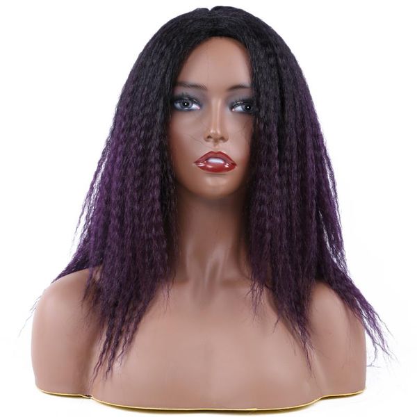 synthetic wigs 14inch curly afro hair straight ombre wig for women kinky dreadlock, Black
synthetic wigs 14inch curly afro hair straight ombre wig for women kinky dreadlock, Black