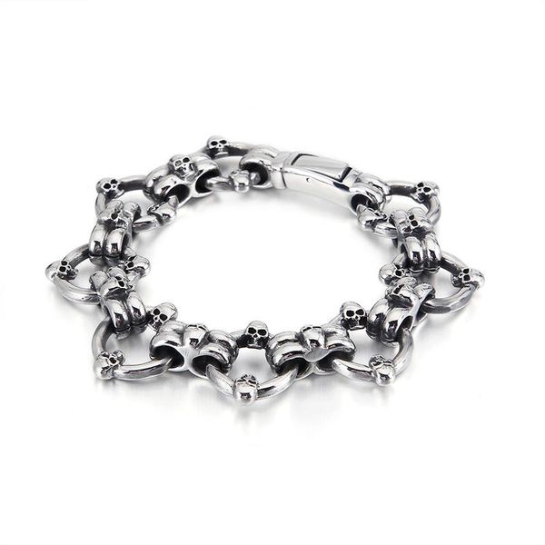 charm bracelets gothic skull bone bracelet men 316l stainless steel 3d skeleton link chain biker jewelry, Golden;silver
charm bracelets gothic skull bone bracelet men 316l stainless steel 3d skeleton link chain biker jewelry, Golden;silver