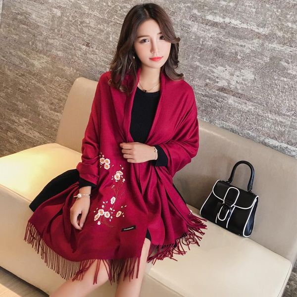 scarves red scarf winter travel warm long plum blossom embroidery national style shawl girl, Blue;gray
scarves red scarf winter travel warm long plum blossom embroidery national style shawl girl, Blue;gray