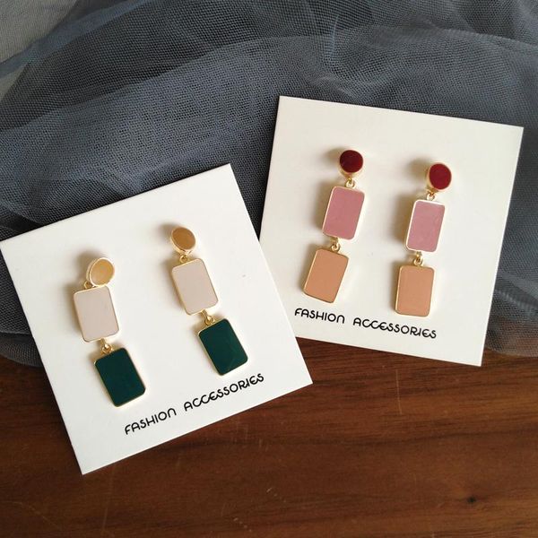 stud minimalist style geometric square tassel earrings french gentle temperament color matching for women jewelry, Golden;silver
stud minimalist style geometric square tassel earrings french gentle temperament color matching for women jewelry, Golden;silver