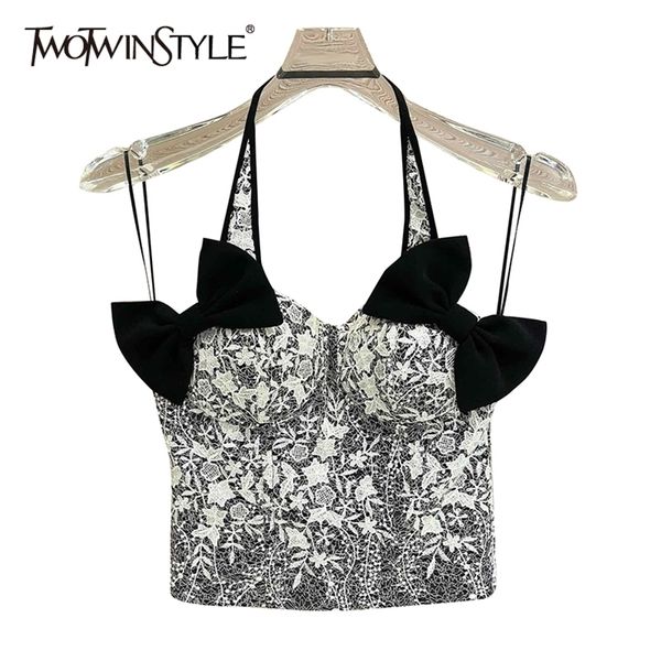 patchwork lace bowknot vests for women halter sleeveless short tank female korean summer fashion clothing 210524, White
patchwork lace bowknot vests for women halter sleeveless short tank female korean summer fashion clothing 210524, White
