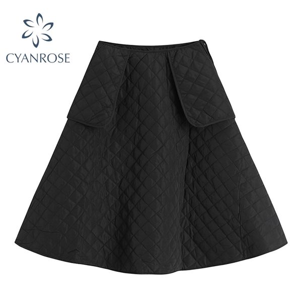 black cotton-padded skirt women stylish high waist lace up a-line wide female vintage harajuku all match buttoms 210430
black cotton-padded skirt women stylish high waist lace up a-line wide female vintage harajuku all match buttoms 210430