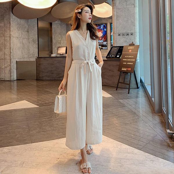 women's jumpsuits & rompers 2021 women cotton jumpsuit high waist deep v-neck loose overalls summer fashion girls, Black;white
women's jumpsuits & rompers 2021 women cotton jumpsuit high waist deep v-neck loose overalls summer fashion girls, Black;white