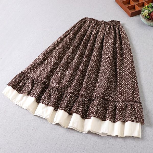 skirts japan style mori girl literary retro print skirt loose elastic waist spring a-line women, Black
skirts japan style mori girl literary retro print skirt loose elastic waist spring a-line women, Black