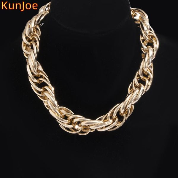 chokers kunjoe 2021 fashion women necklace chunky thick choker exaggerated hip gold color chain for party jewelry, Golden;silver
chokers kunjoe 2021 fashion women necklace chunky thick choker exaggerated hip gold color chain for party jewelry, Golden;silver
